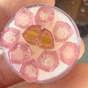 20.00 carats genuine pink tourmaline slices